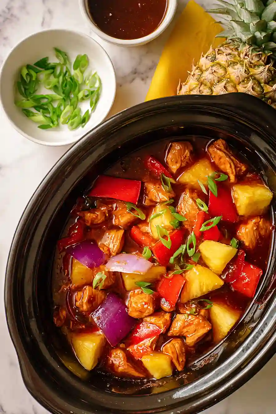 crockpot bbq pineapple chicken