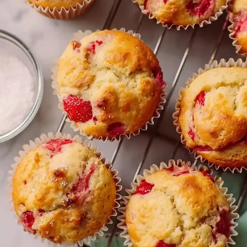 vegan strawberry muffins