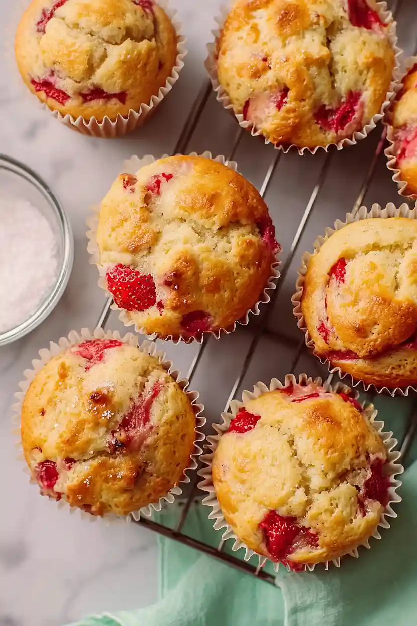 vegan strawberry muffins