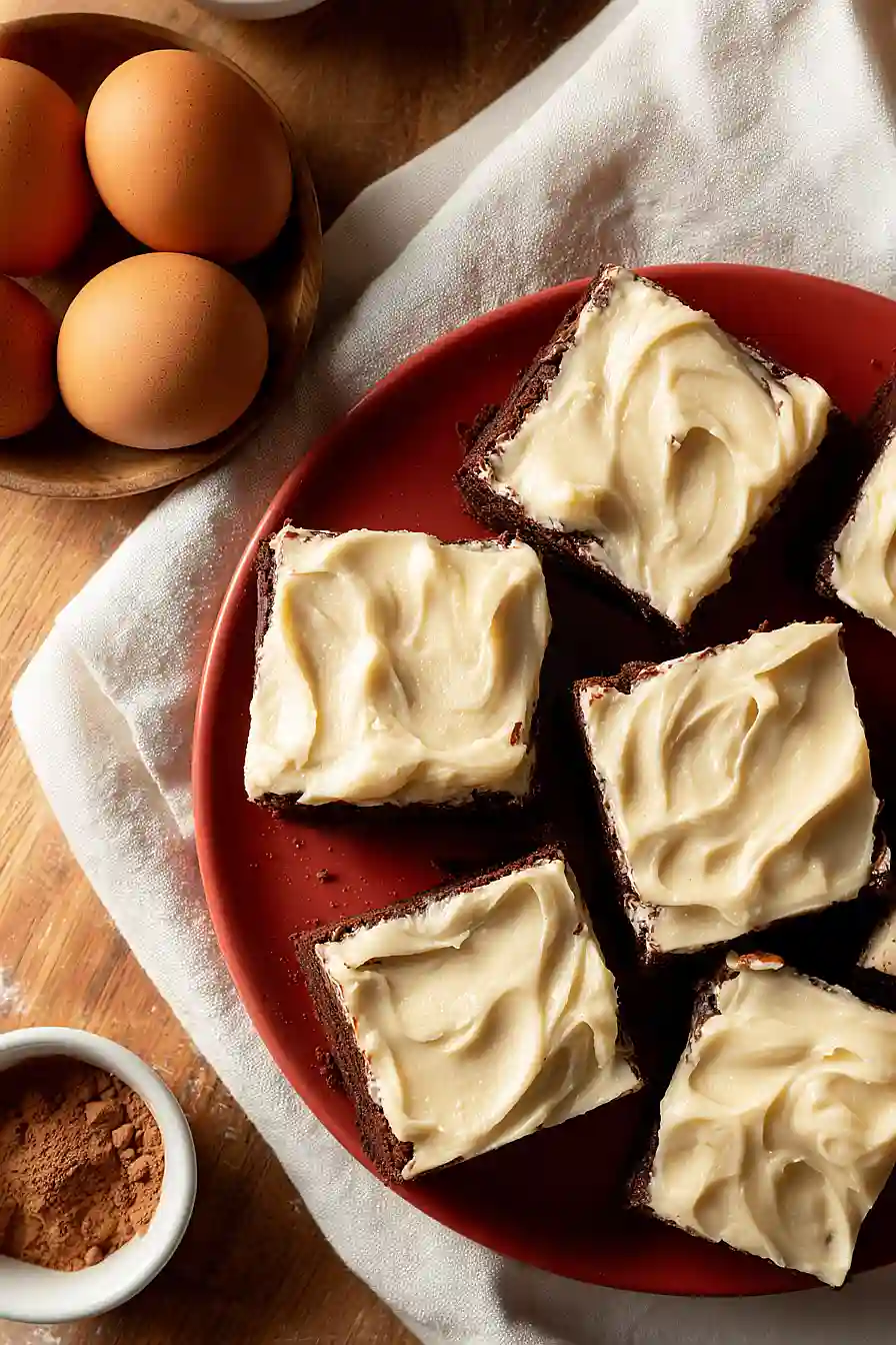 espresso brownies with frosting