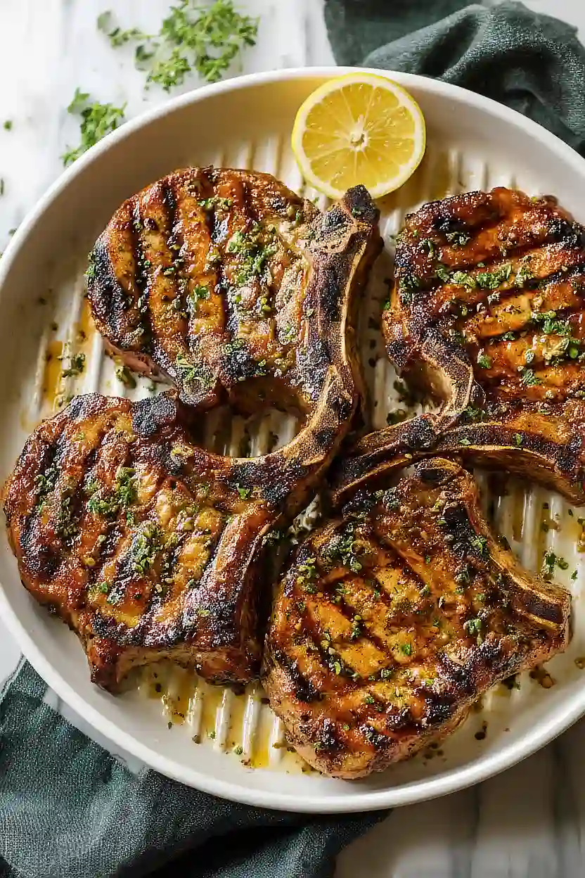 grilled pork chops