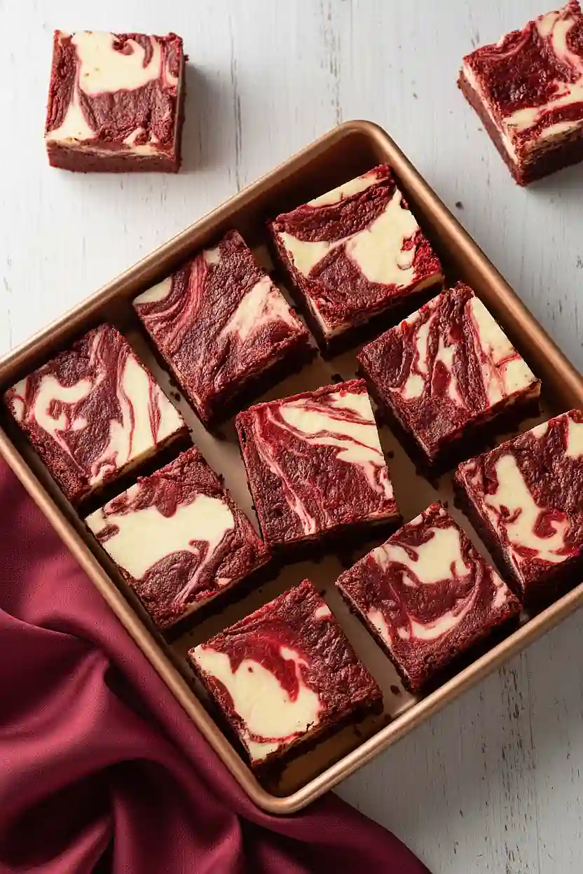 red velvet cream cheese swirl brownies