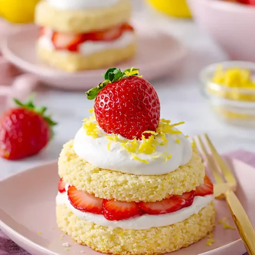 lemon strawberry shortcake