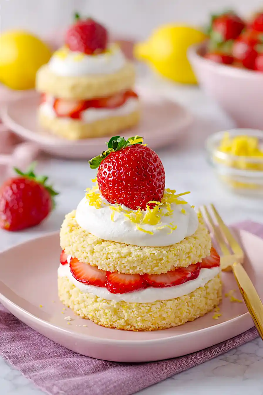 lemon strawberry shortcake