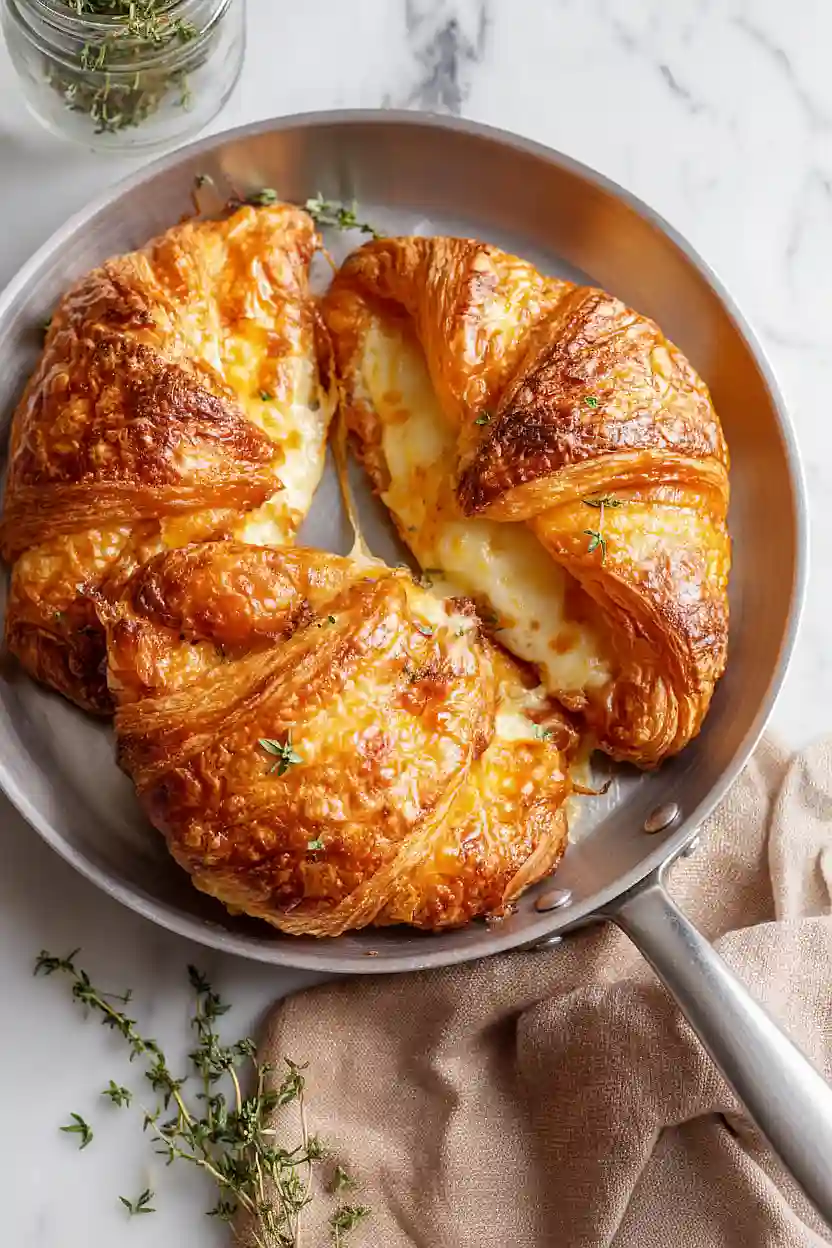 croissant grilled cheese