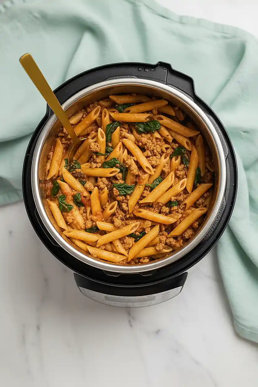 instant pot ground turkey pasta