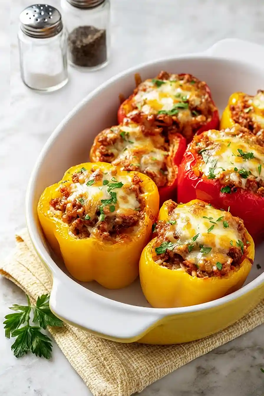 ground beef stuffed bell peppers
