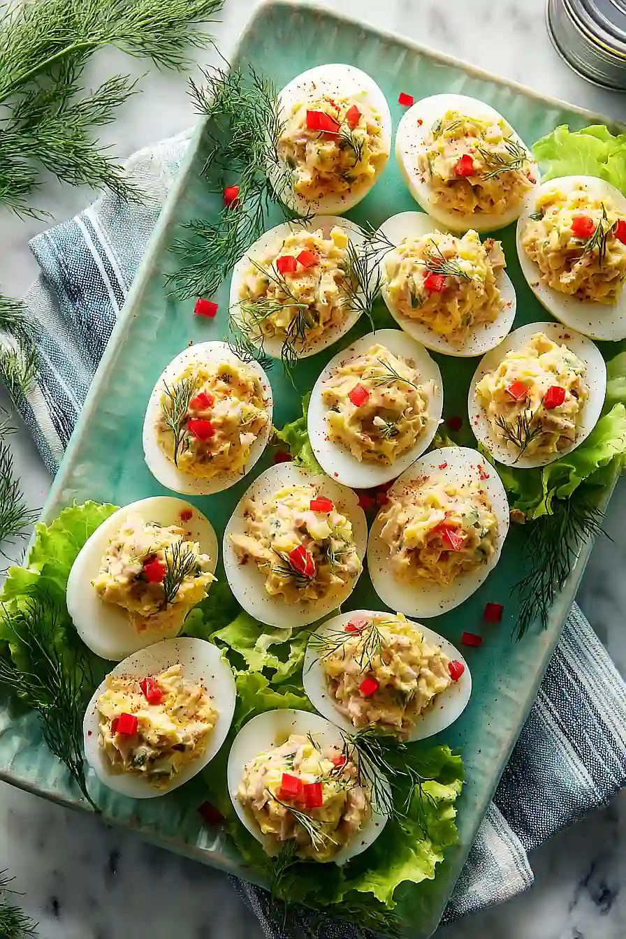 deviled eggs with tuna