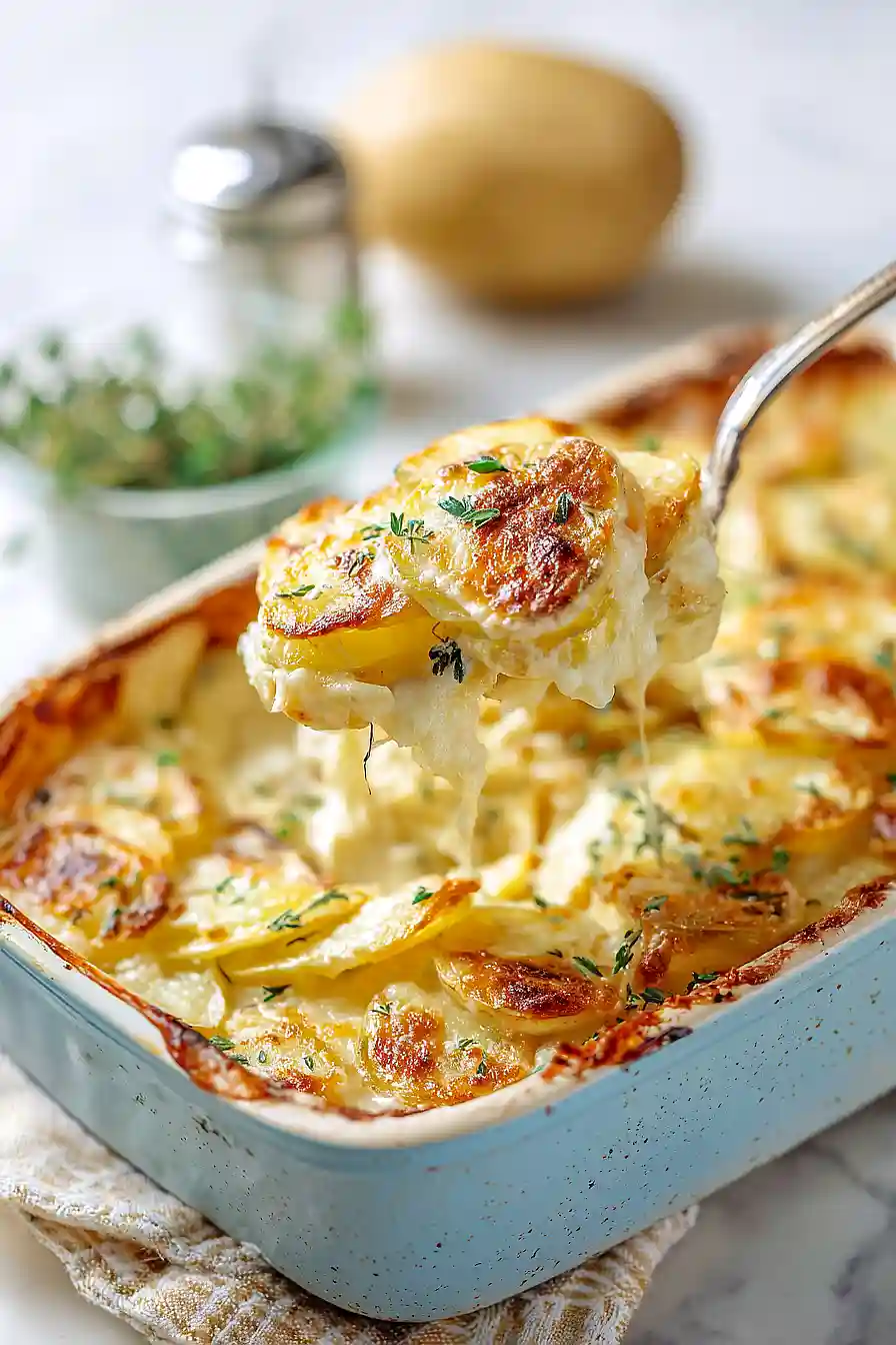 scalloped potatoes with leeks