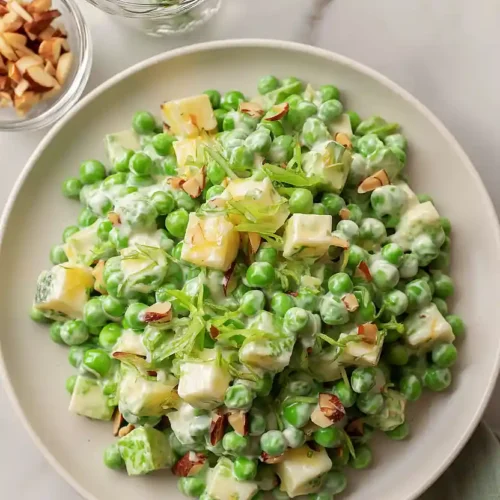 pea salad with green onion