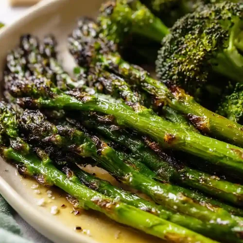 roasted asparagus and broccoli