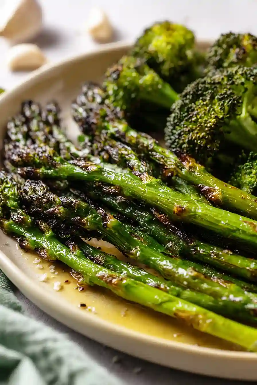 roasted asparagus and broccoli