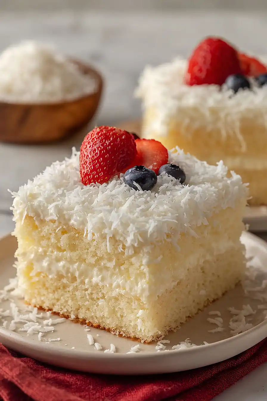 fourth of july coconut cake