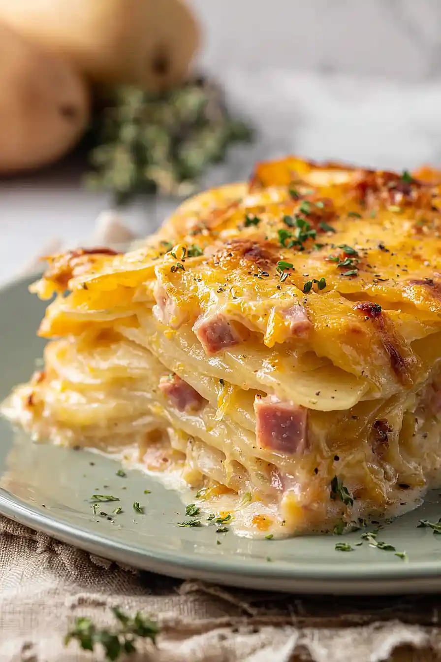 crockpot scalloped potatoes and ham