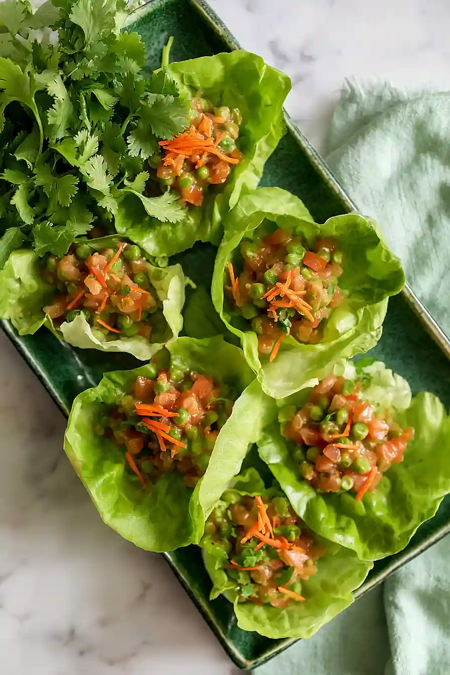 pea salad lettuce cups