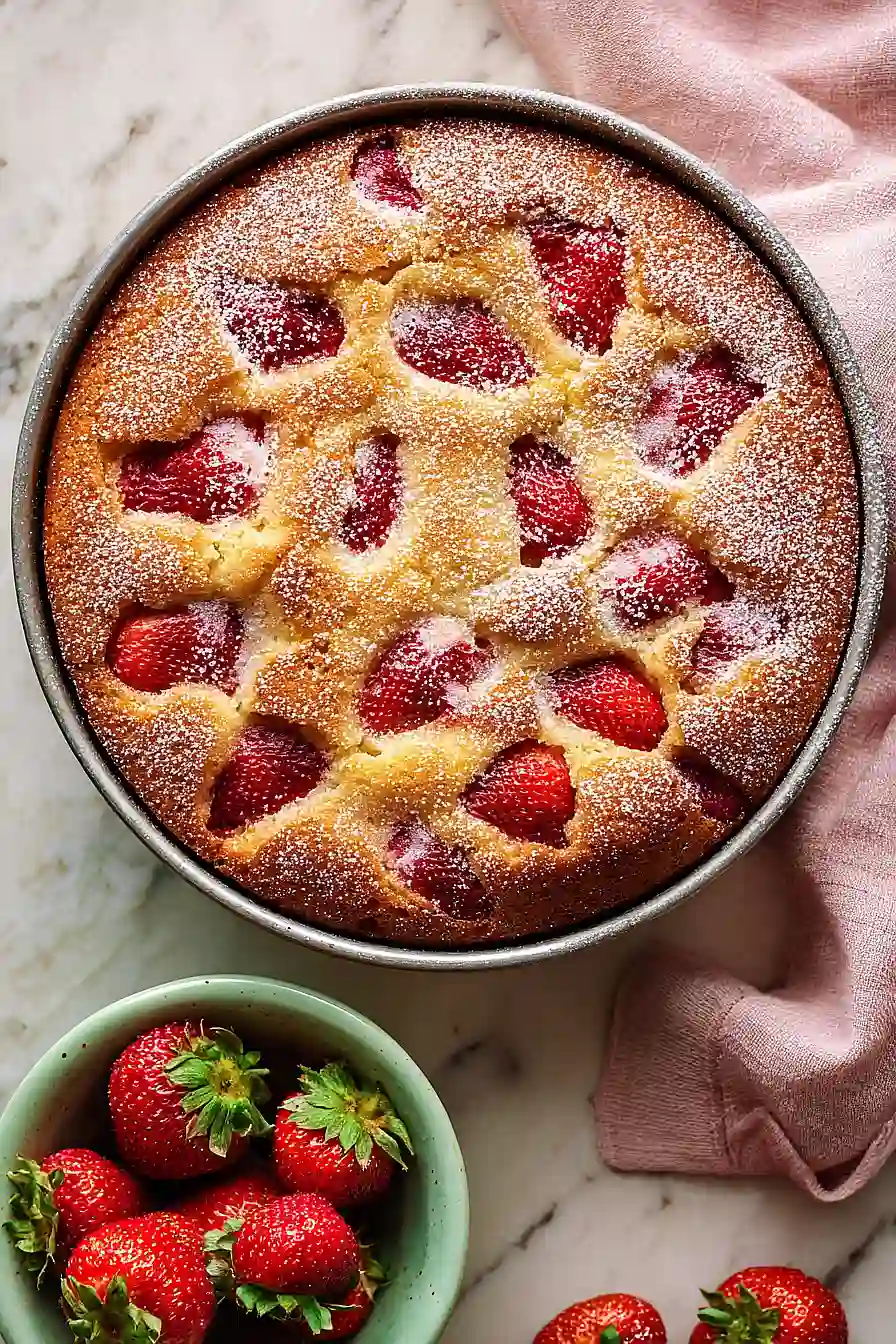 eggless strawberry cake
