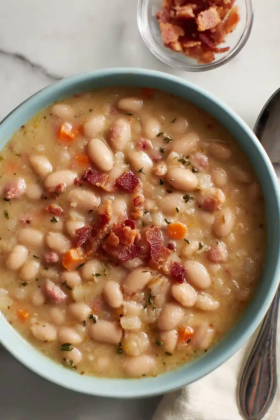 navy bean and ham soup with canned beans
