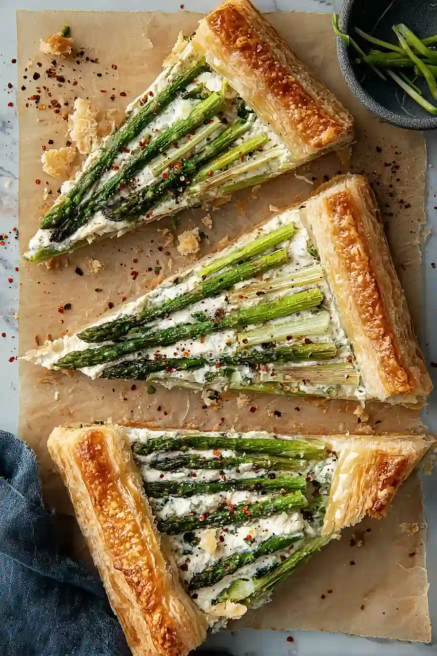 asparagus puff pastry with boursin