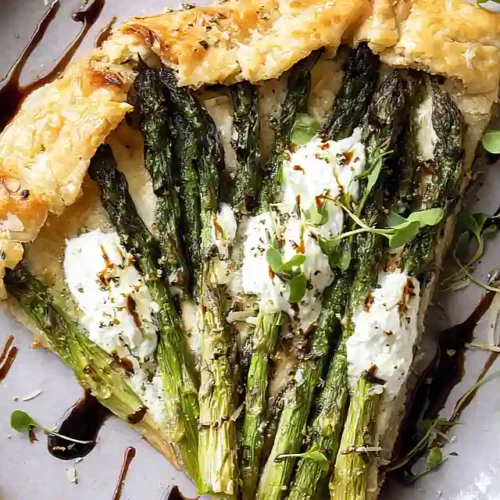 asparagus galette with ricotta