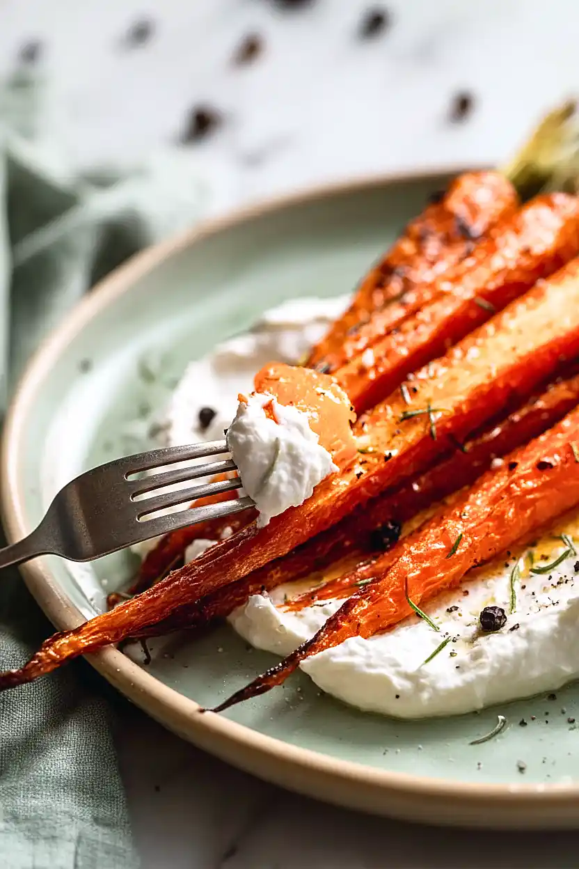 roasted carrots with whipped ricotta