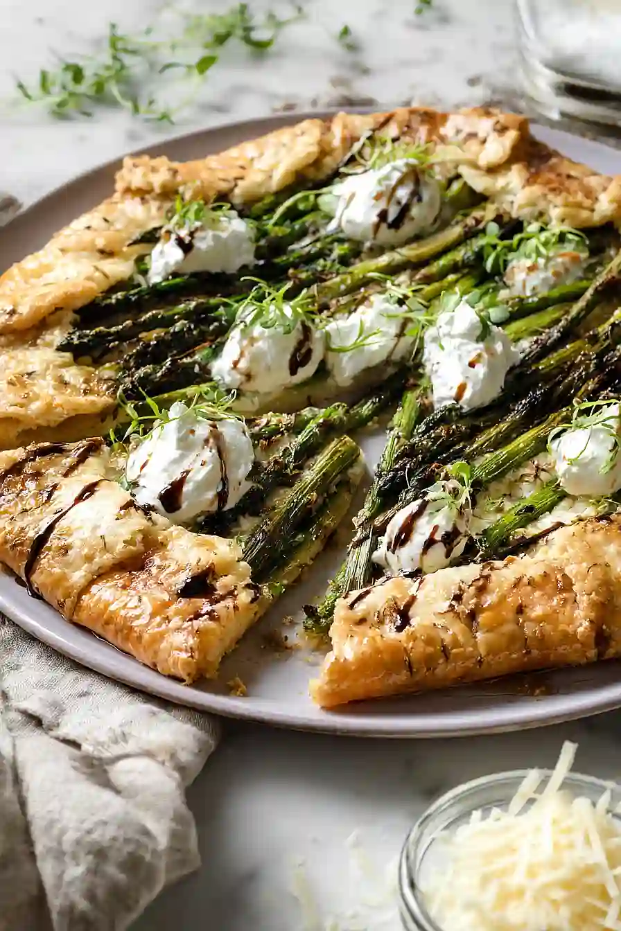 asparagus galette with ricotta