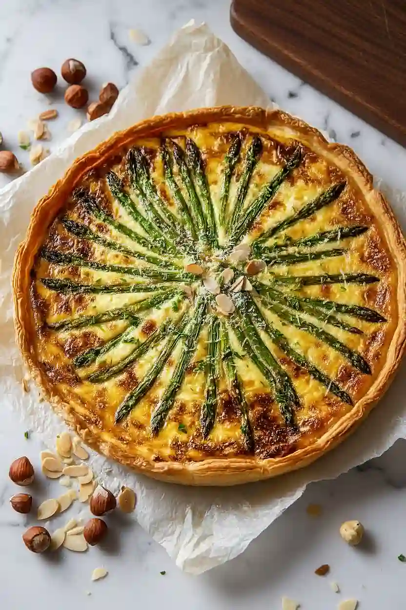 asparagus puff pastry tart