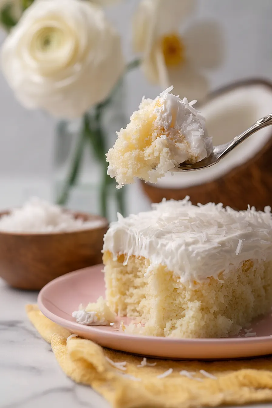 coconut cake with white cake mix