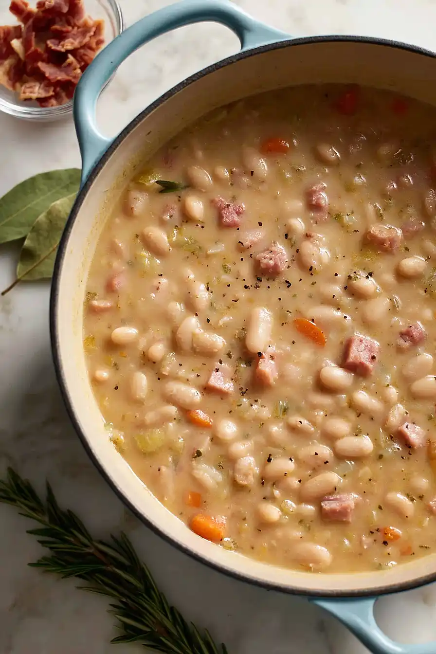 navy bean and ham soup with canned beans