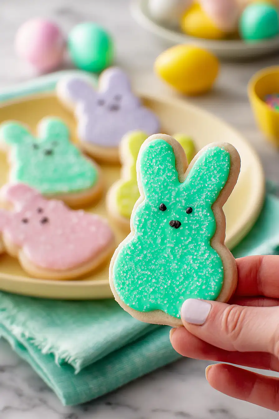 bunny cookies with royal icing