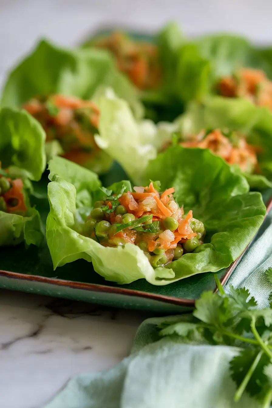 pea salad lettuce cups