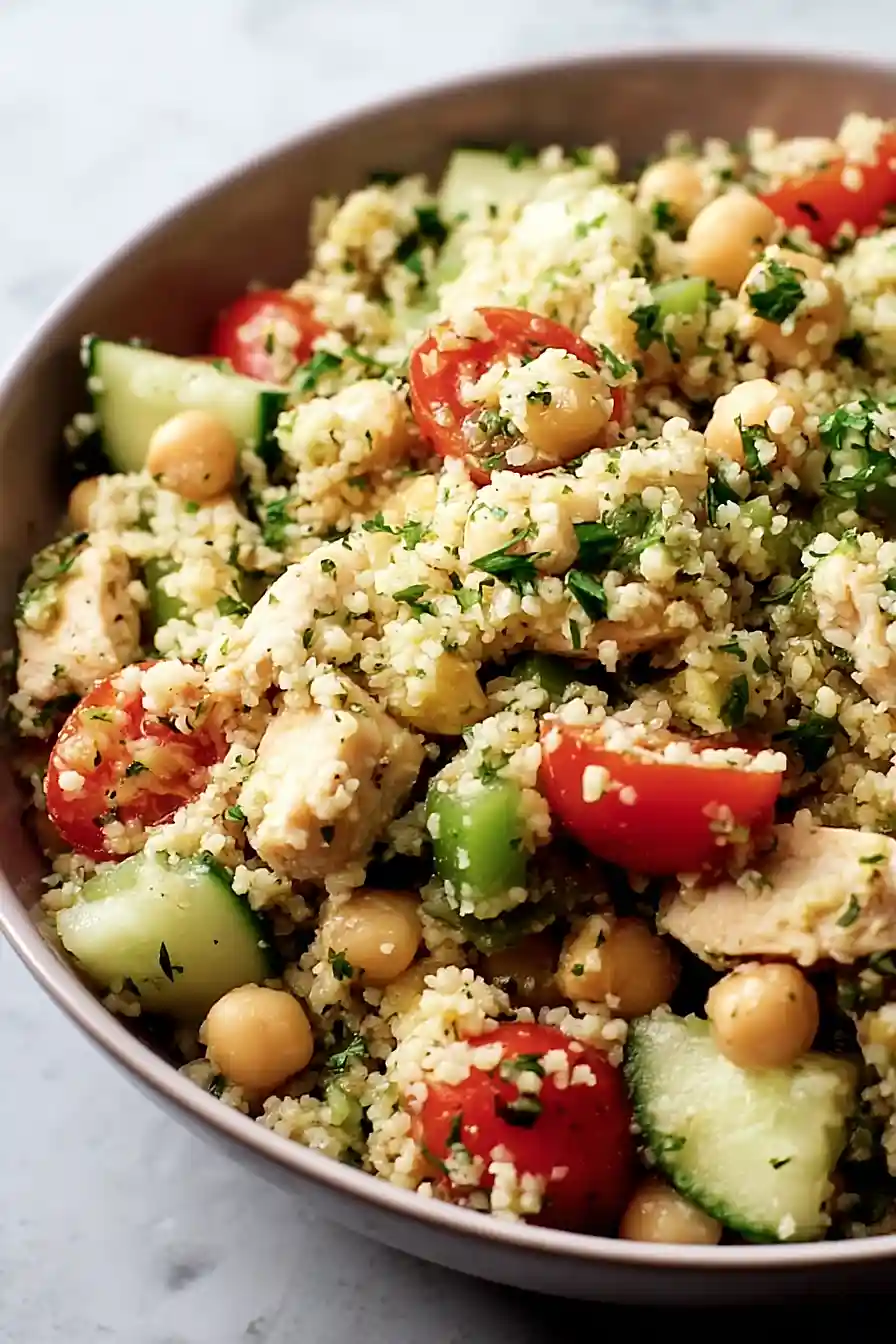 mediterranean couscous chicken salad