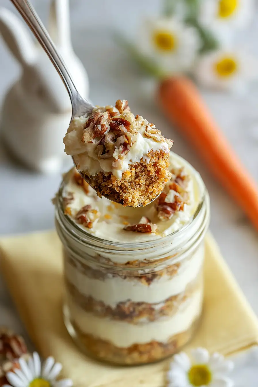 carrot cake in a jar
