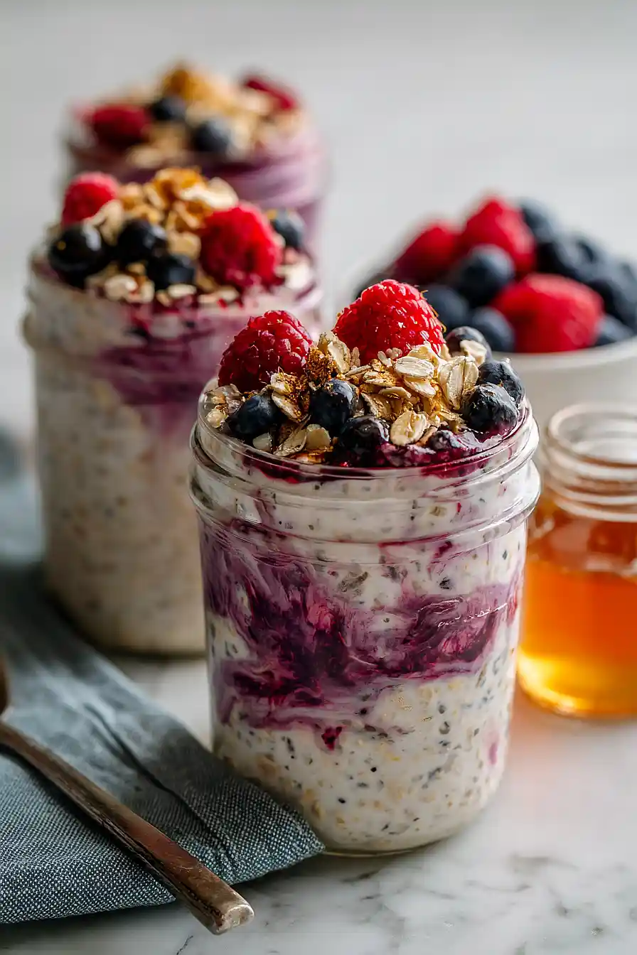 4-ingredient cottage cheese overnight oats