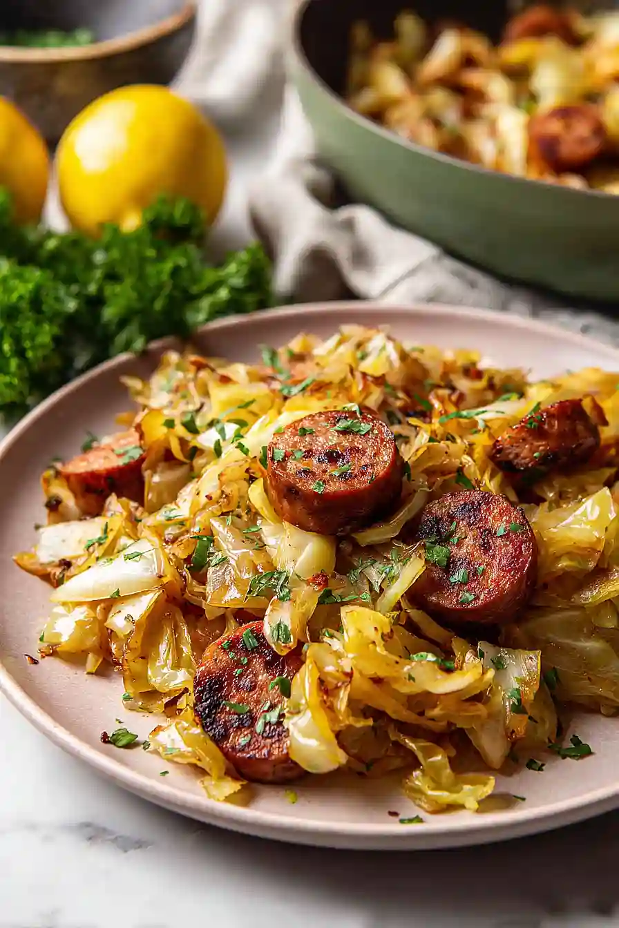 sautéed cabbage and sausage