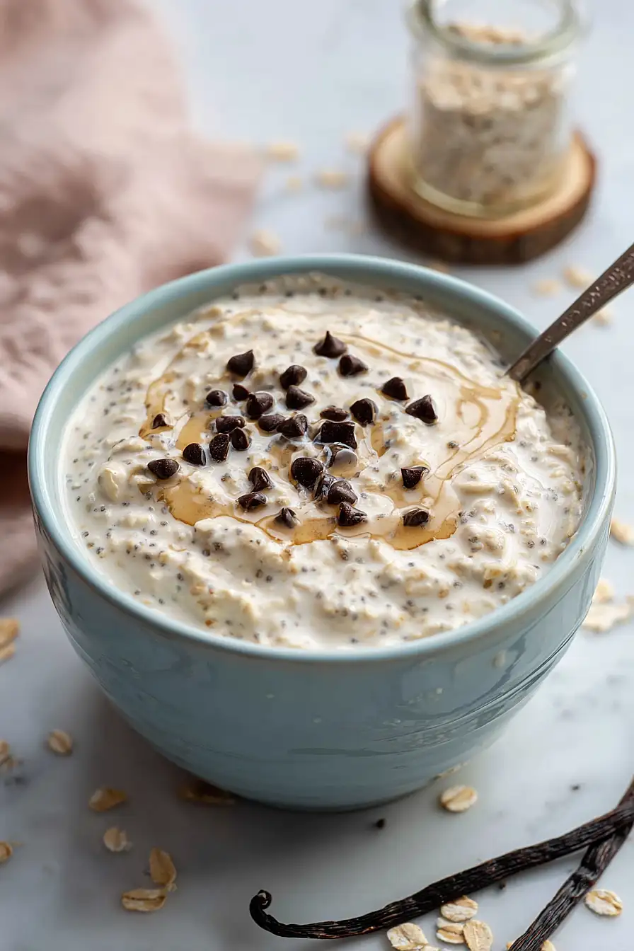 high protein vanilla overnight oats