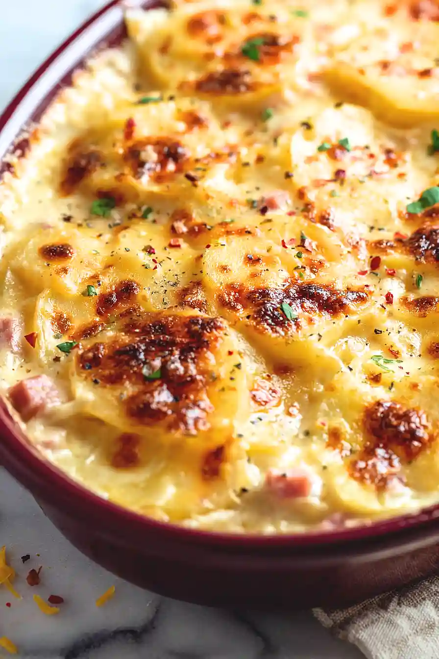 scalloped potatoes and ham casserole