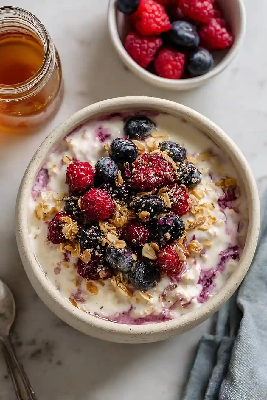 4-ingredient cottage cheese overnight oats