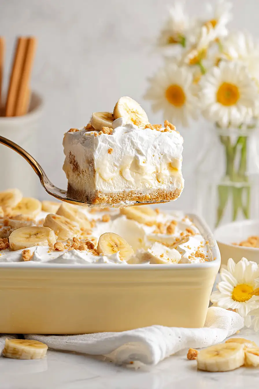 banana pudding poke cake