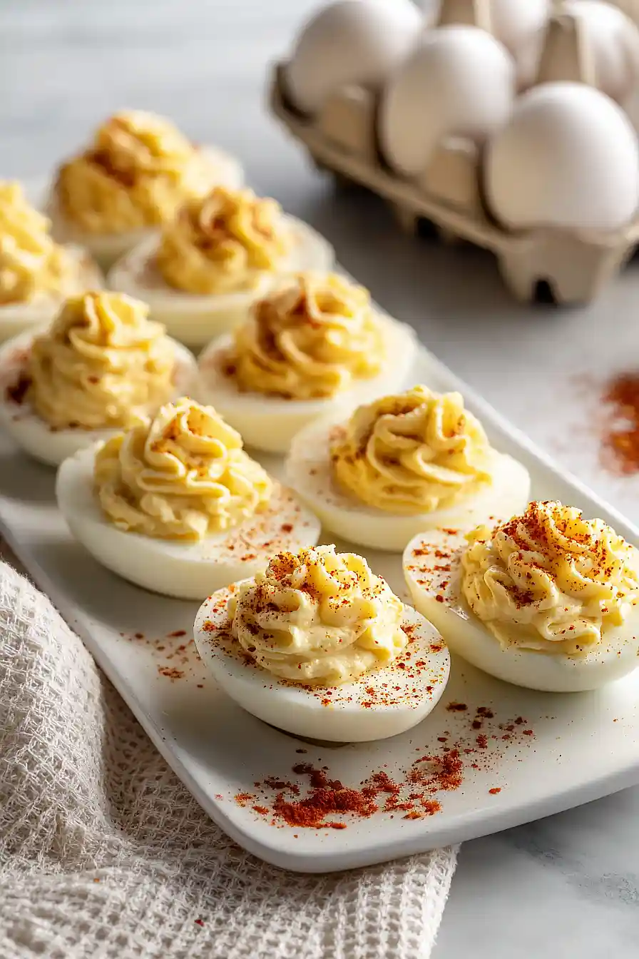 deviled eggs with cottage cheese