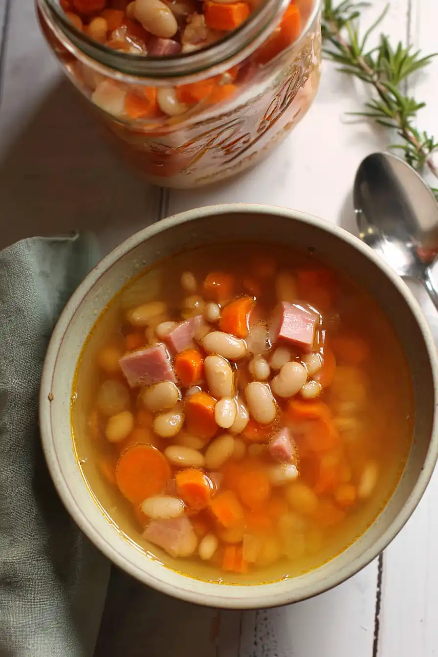 canning ham and bean soup