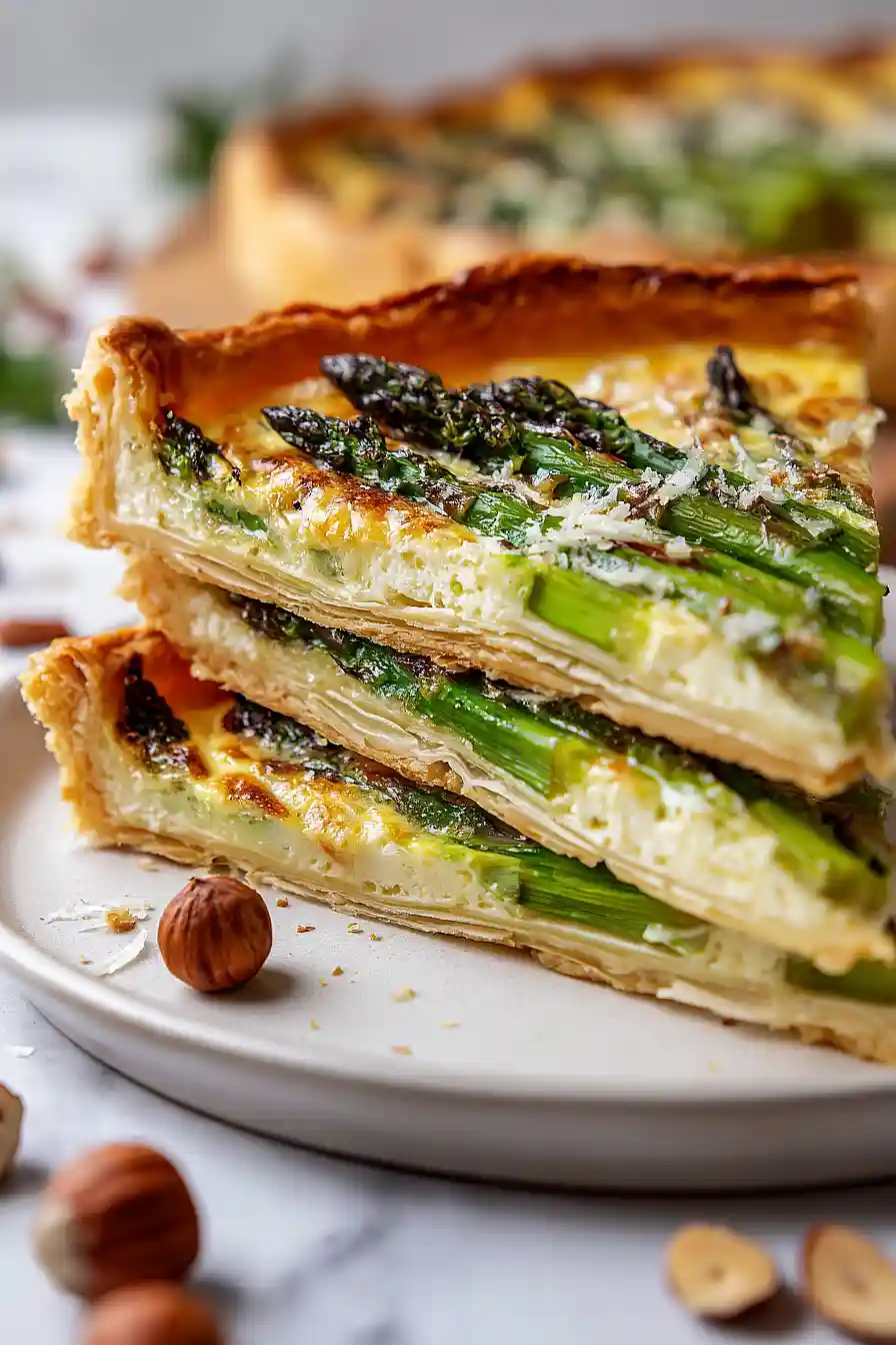 asparagus puff pastry tart