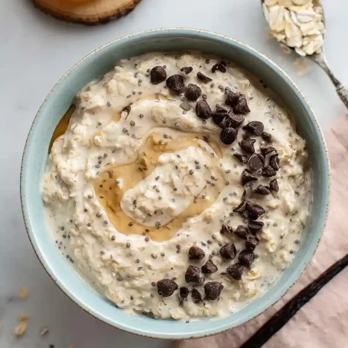 high protein vanilla overnight oats