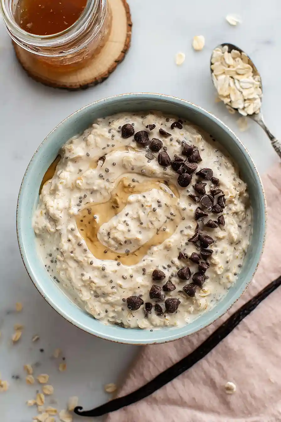 high protein vanilla overnight oats