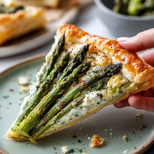 asparagus puff pastry with boursin