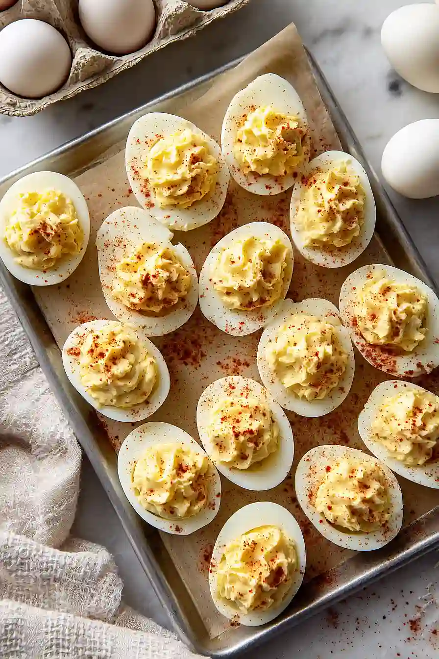 deviled eggs with cottage cheese