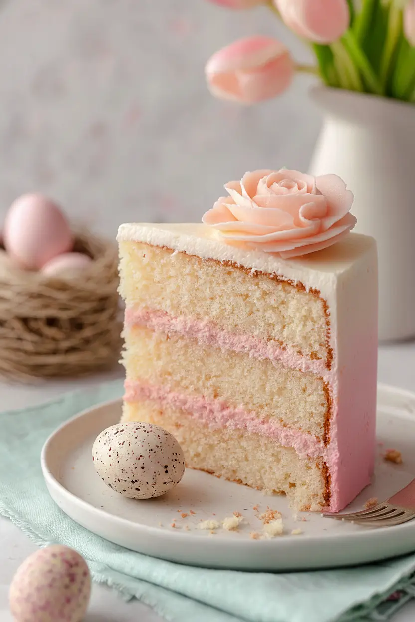strawberry easter cake