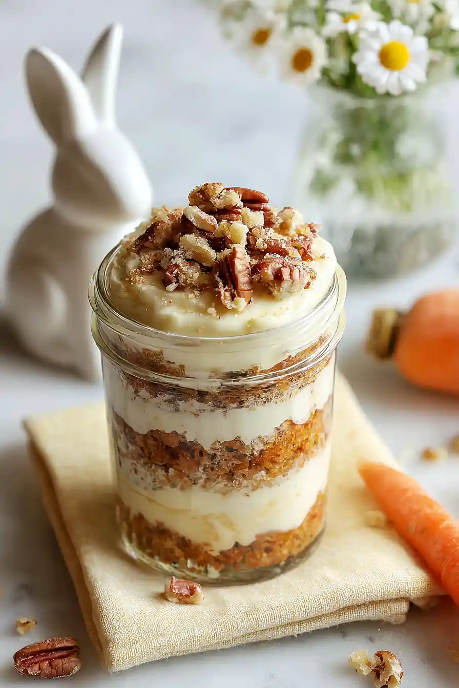 carrot cake in a jar