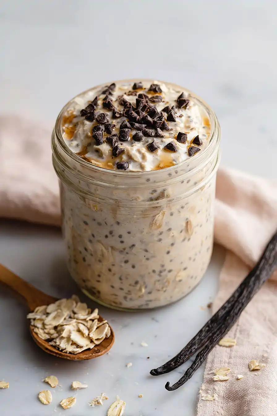 high protein vanilla overnight oats