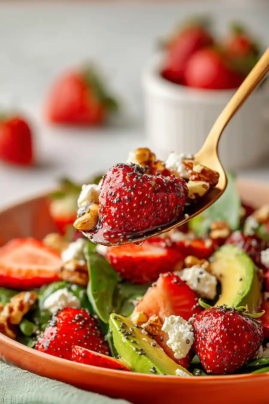 strawberry avocado walnut salad