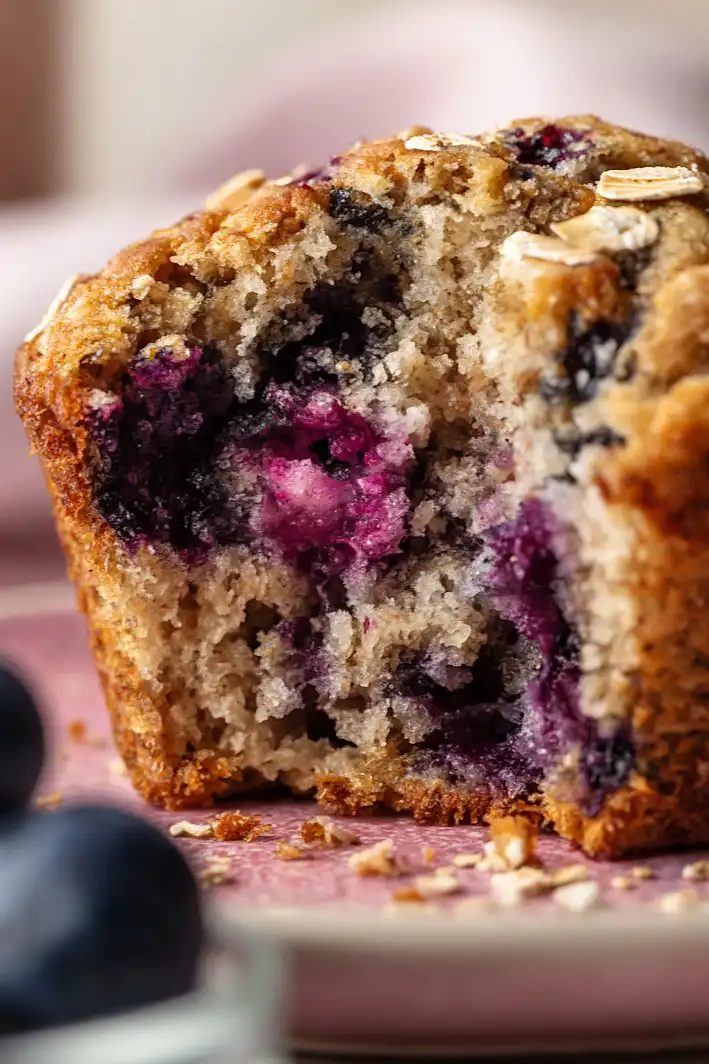 cottage cheese banana blueberry muffins